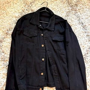 black h&m shirt jacket size medium